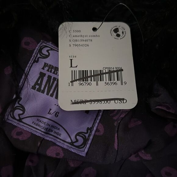 FP x Anna Sui Jacquard Faux Fur Jacket - Picture 8 of 8